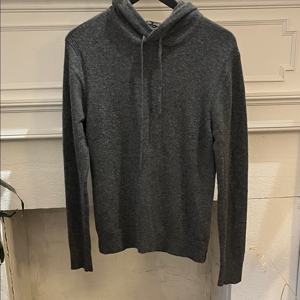 Todd Snyder Cashmere Charcoal Hoodie Sweater